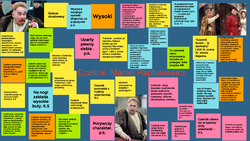 Notatka 3 z lektury Zemsta